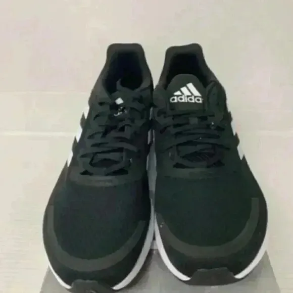 -251F Adidas Duramo, Course a Pied, Black, White, Mens Running Shoes-US 9 Mens