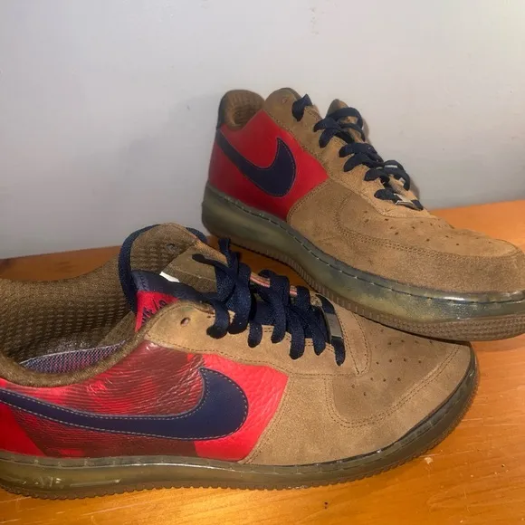- Nike Air Force XXV   Premium 2007 Vince Carter Brown/blue / Red Sz 11.5