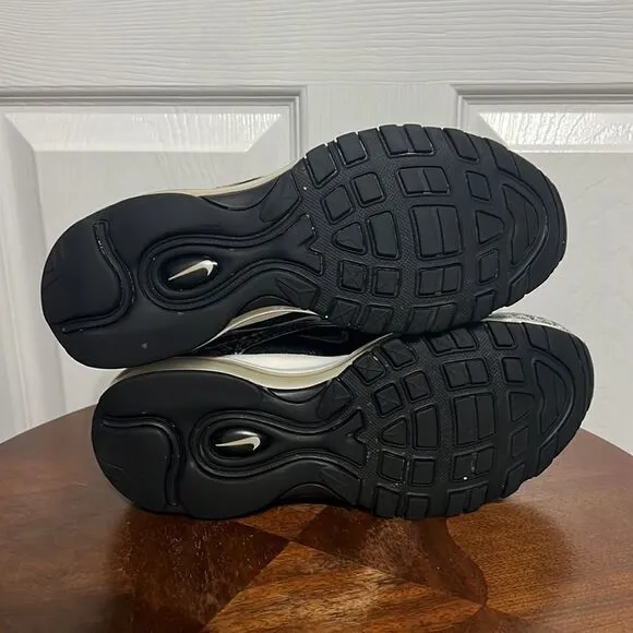 🔥 Nike Air Max 97 'Cocoa Snake' Running Shoes Women's Size 8 Black White - GUC