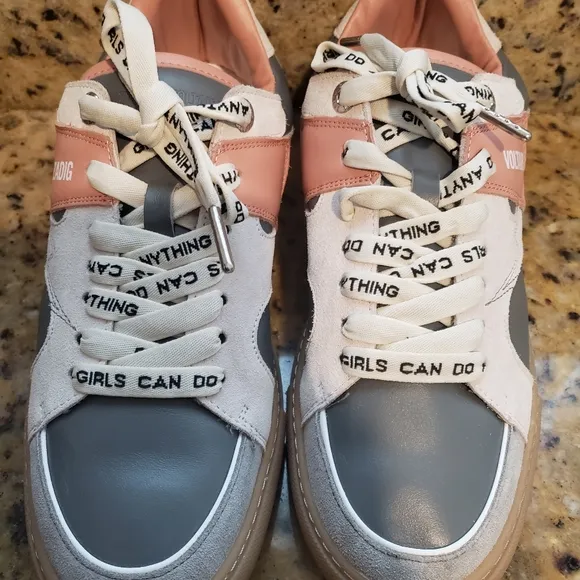 💜 Zadig &amp; Voltaire Sneakers 👟 Leather &amp; Suede Multicolor Board Top Patch Shoes