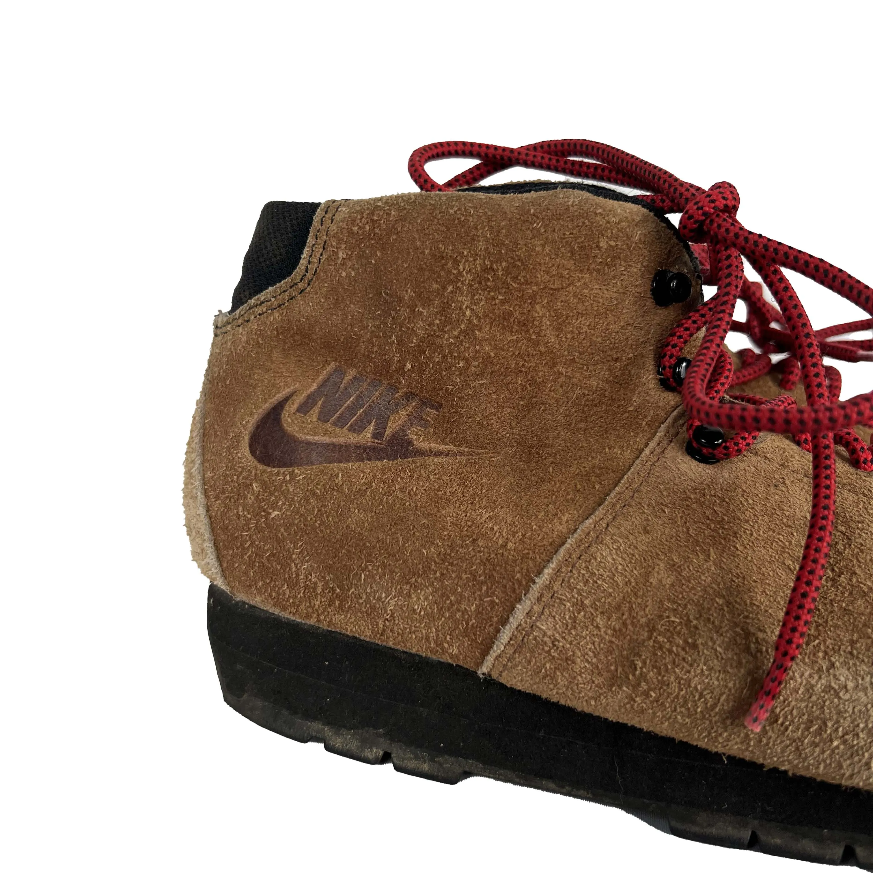 00s Nike Red Lace Hiking Boots- M's 7, W's 8.5