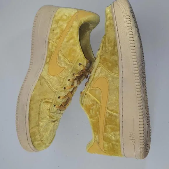 0161 Nike Air Force &quot;Mineral Gold&quot; 1 LV8 Sneakers Shoes Size 7Y