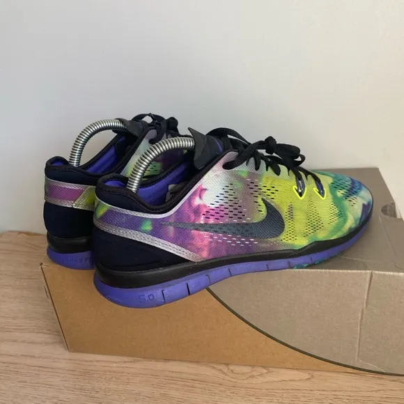 2014 Nike Free 5.0 TR Tie Dye Multicolor Women's running shoes - Size 8.5