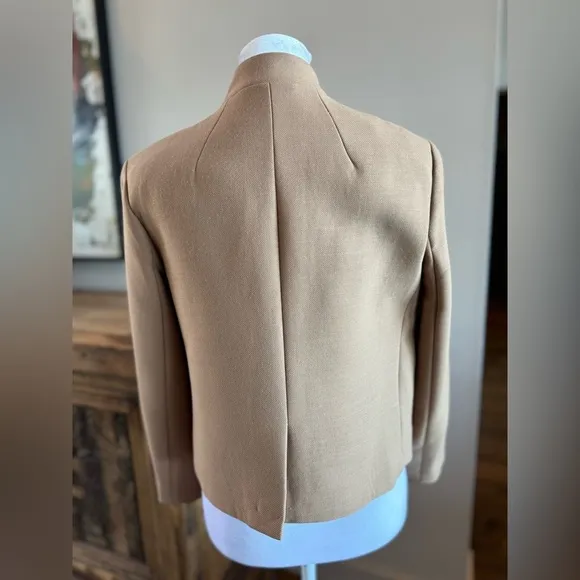 3.1 Phillip Lim Tan Winter Weight Crop Jacket 6 Virgin Wool like new