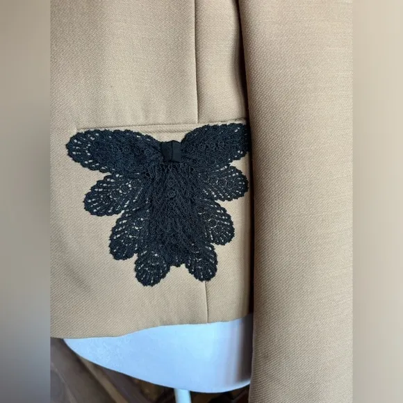 3.1 Phillip Lim Tan Winter Weight Crop Jacket 6 Virgin Wool like new
