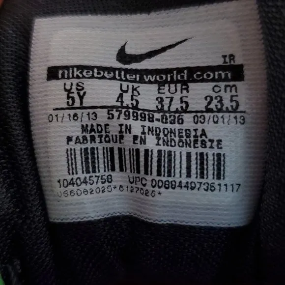 5Y Nike Air Max IVO GS Gray Lime Pink 2013 Youth