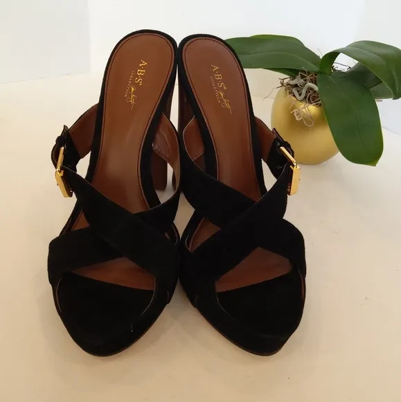 A.B.C. Black suede sandals Y2k