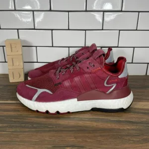 adidas 3M Nite Jogger J Youth Kid's Size 4.5 Shoes Burgundy Athletic Sneakers