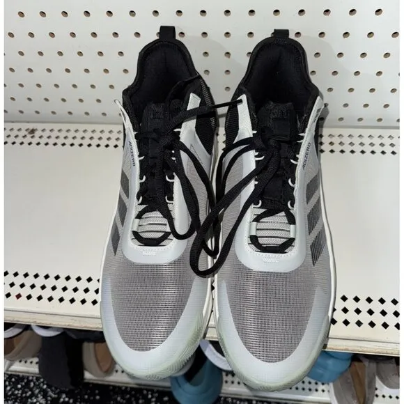 Adidas AdiZero Select Mens Athletic Basketball Shoes Size 14 Green Black White