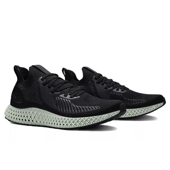 Adidas AlphaEdge 4D Running Shoes Core Black Carbon EF3453 Men's Size 10