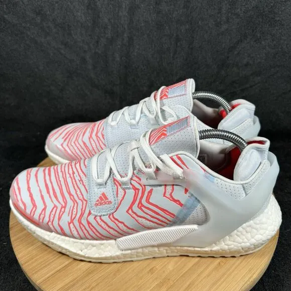 Adidas Alphatorsion Boost Running Shoes White Red FX3992 Mens Sz 9.5