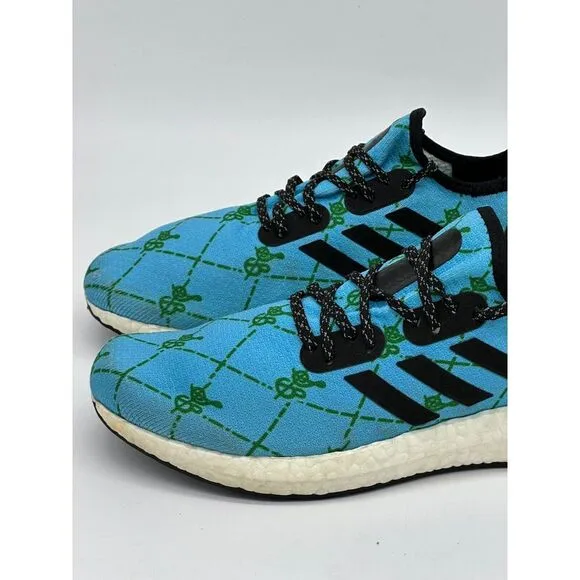 Adidas AM4 Sadelle Speedfactory Ultra Boost Sneakers Shoes Mens 9 Blue/Green Run