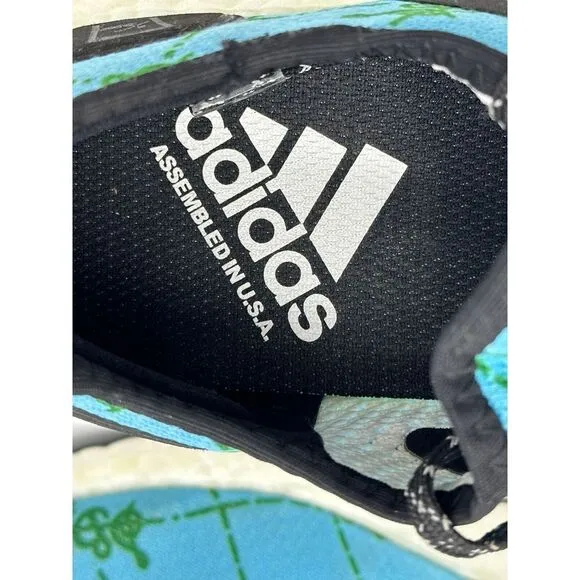 Adidas AM4 Sadelle Speedfactory Ultra Boost Sneakers Shoes Mens 9 Blue/Green Run