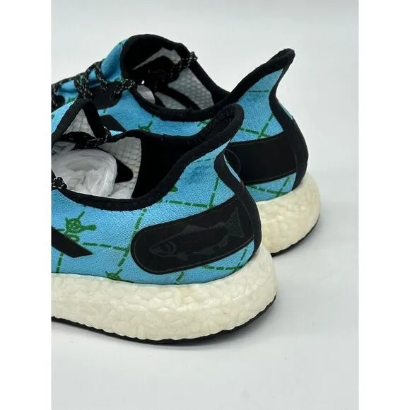Adidas AM4 Sadelle Speedfactory Ultra Boost Sneakers Shoes Mens 9 Blue/Green Run