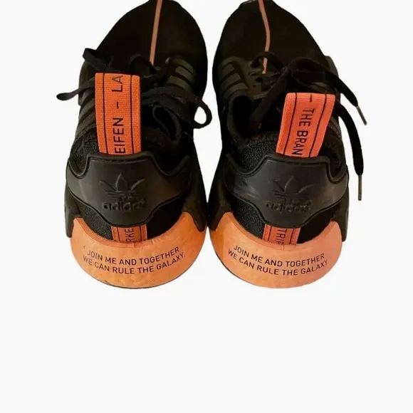Adidas Boys Shoes Star Wars Size 6 Youth Sneakers Black Orange