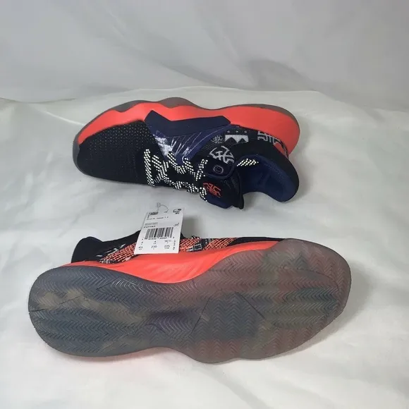 Adidas D.O.N. Issue #1 Little Kids Geek Up Shoes Size 4.5 Black Indigo FV7183