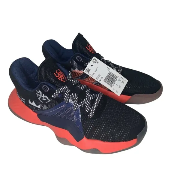 Adidas D.O.N. Issue #1 Little Kids Geek Up Shoes Size 4.5 Black Indigo FV7183