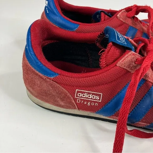 Adidas Dragon Shoes Red Suede Mens Size 8.5