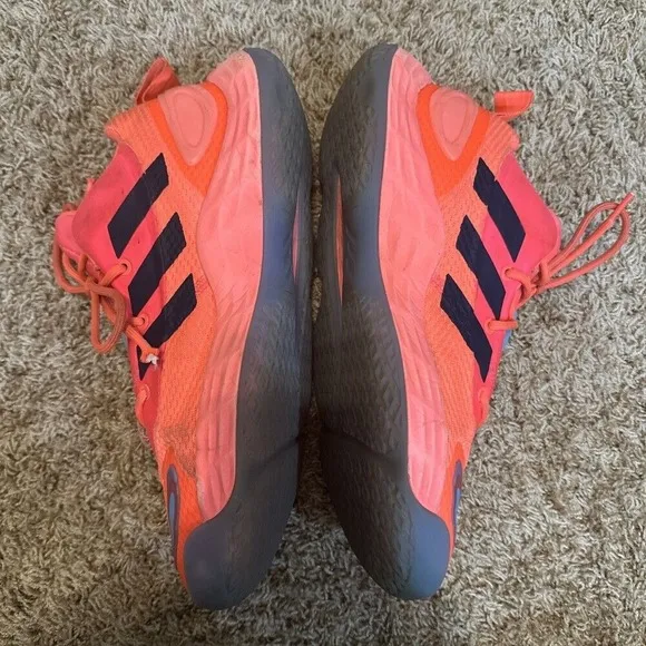 adidas Exhibit A Acid Red Men's Size 9 Athletic Basketball Sneakers Shoes