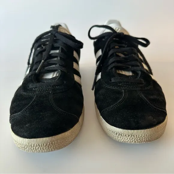 ADIDAS Gazelle ADV Shoes Black Suede White Stripes Size 7