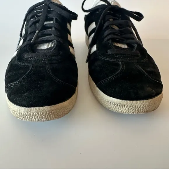 ADIDAS Gazelle ADV Shoes Black Suede White Stripes Size 7