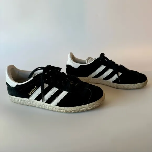 ADIDAS Gazelle ADV Shoes Black Suede White Stripes Size 7