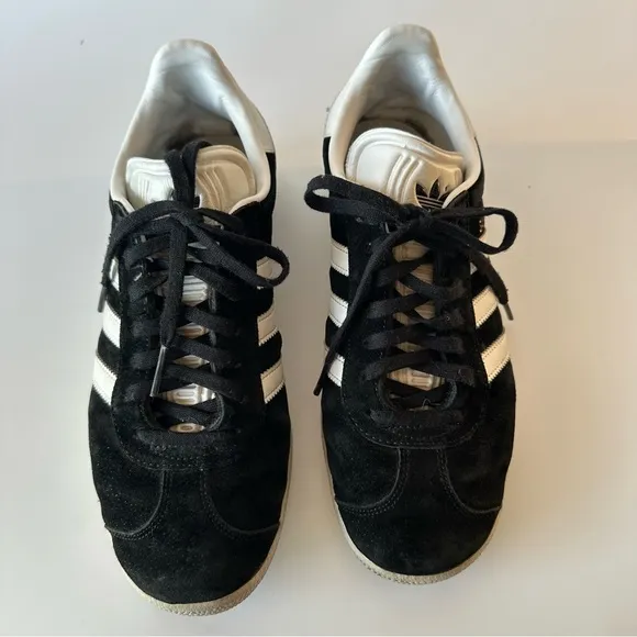 ADIDAS Gazelle ADV Shoes Black Suede White Stripes Size 7