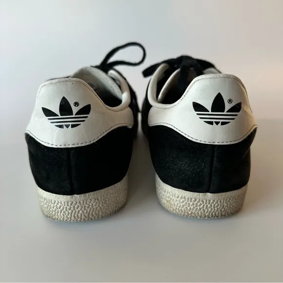 ADIDAS Gazelle ADV Shoes Black Suede White Stripes Size 7