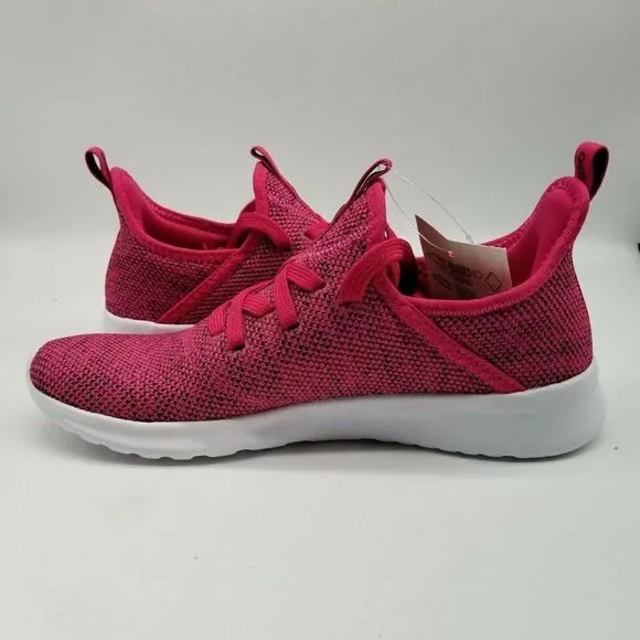 Adidas Girls Cloudfoam Pure K Pink Black Shoes Size 6