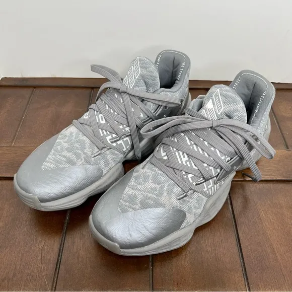 Adidas Harden Vol.4 Men's Gray Basketball Sneakers Shoes