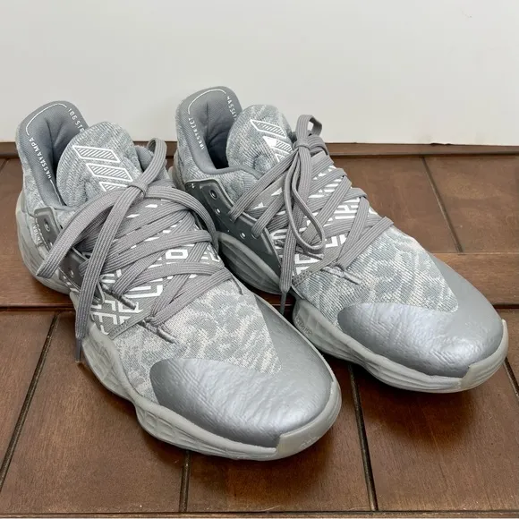Adidas Harden Vol.4 Men's Gray Basketball Sneakers Shoes