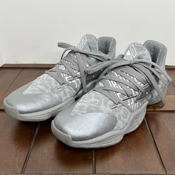 Adidas Harden Vol.4 Men's Gray Basketball Sneakers Shoes