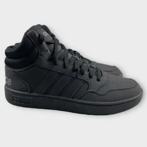 Adidas Hoops 3.0 Mid Shoes Mens 10.5‎ Sneaker Basketball Black Athletic Trainers