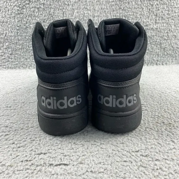 Adidas Hoops 3.0 Mid Shoes Mens 10.5‎ Sneaker Basketball Black Athletic Trainers