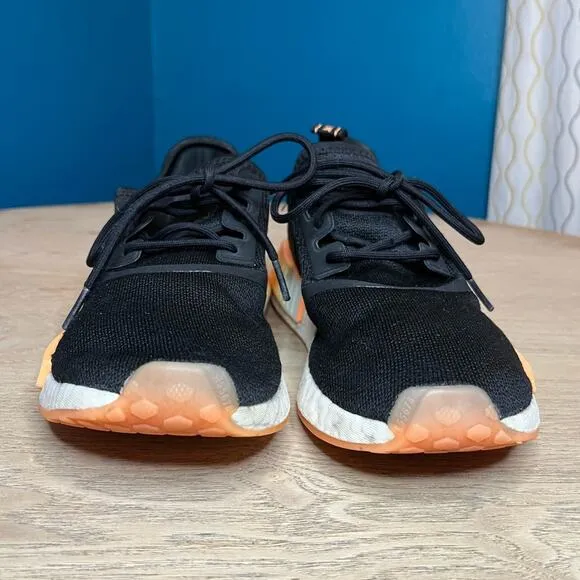 Adidas NMD R1 Running Sneakers Shoes Black Peach Size 8.5