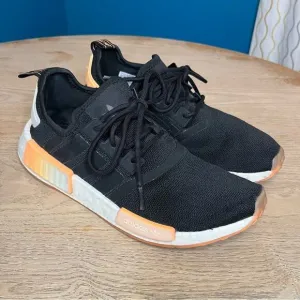 Adidas NMD R1 Running Sneakers Shoes Black Peach Size 8.5