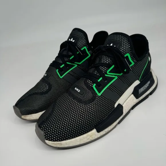 Adidas Originals NMD G1 Men's 12 Black Green White Athletic Sneaker Shoes IE4559