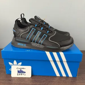 Adidas Originals NMD R1 V3 Athletic Boost Shoes Black Blue HQ6637 Men's Sz