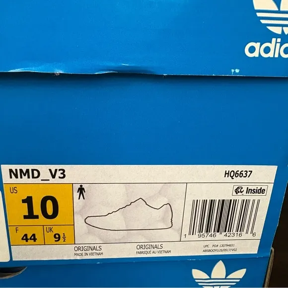 Adidas Originals NMD R1 V3 Athletic Boost Shoes Black Blue HQ6637 Men's Sz