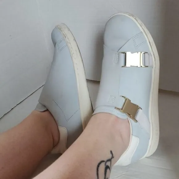 ADIDAS Originals Stan Smith Buckle Sneakers Blue Leather Shoes Women's WOMAN'S 6