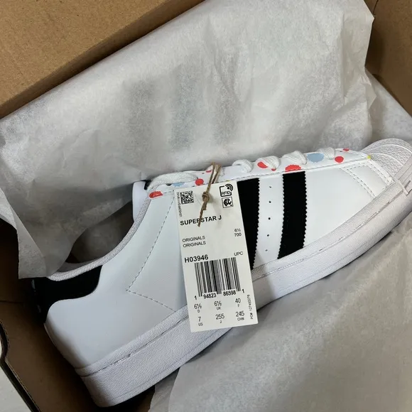 Adidas Originals Youth Superstar X KEVIN LYONS J GS Sneaker Shoe White (H03946)