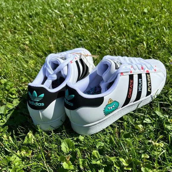 Adidas Originals Youth Superstar X KEVIN LYONS J GS Sneaker Shoe White (H03946)