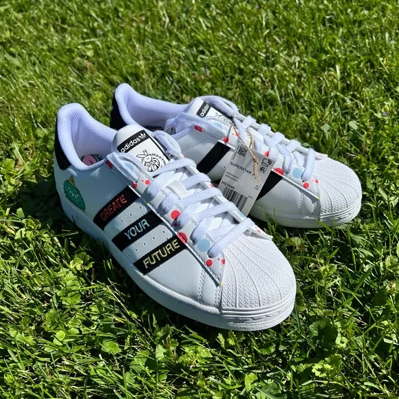 Adidas Originals Youth Superstar X KEVIN LYONS J GS Sneaker Shoe White (H03946)