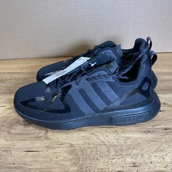 Adidas Originals ZX 2K FLUX C Kids Size 2.5 Sneakers Black School Shoes Athletic