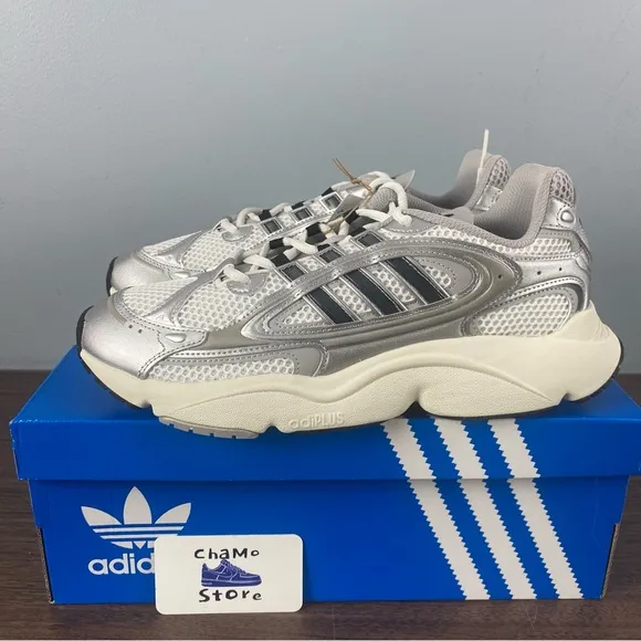 Adidas Ozmillen Athletic White Silver Shoes Sneakers IF4015 Men's Sz