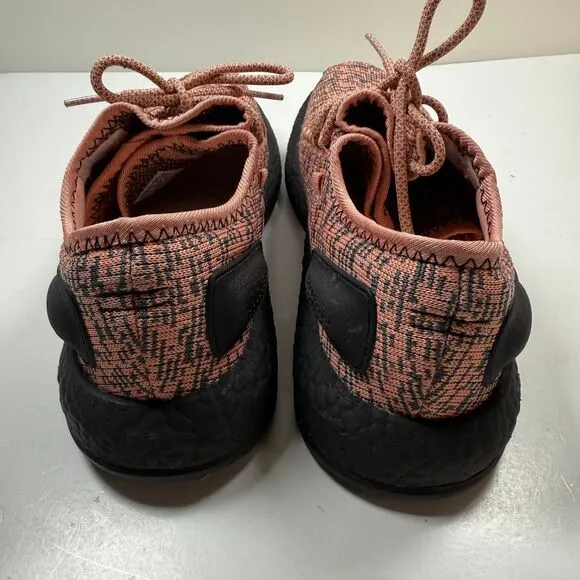 Adidas Pureboost Shoes Men’s Size 8.5 Salmon Pink Black Athletic CG2985 Boost