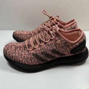 Adidas Pureboost Shoes Men’s Size 8.5 Salmon Pink Black Athletic CG2985 Boost