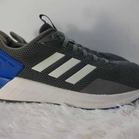 𝅺adidas Questar Ride Men's Size 11.5 Gray Blue Running Shoes Sneakers DB1344