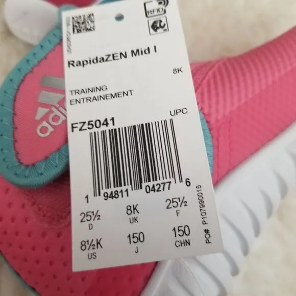 ADIDAS Rapidazen Winter Ready Toddler Girl Ankle Boots Pink Size 8.5