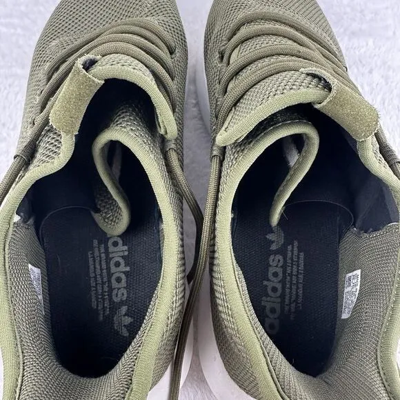 Adidas Running Shoes Tubular Shadow Knit Trainers AC7014 Olive Green Size‎ 12